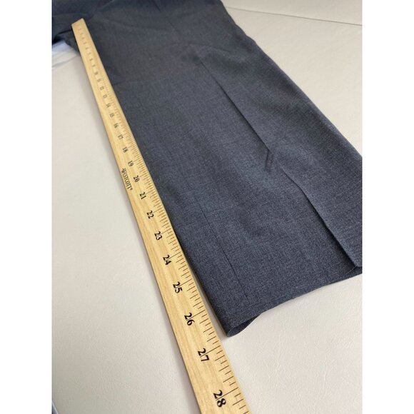 Theory Women Gray Wool Dress Pants Size 8 Trouser Career Formal Capsule Straight - Picture 7 of 16